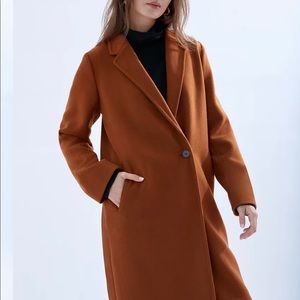 Aritzia The Stedman Coat- size S Unlined Rich Camel